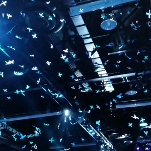 TLC created a sky full of ‘pluses’ custom cut confetti launched from 43 confetti blowers